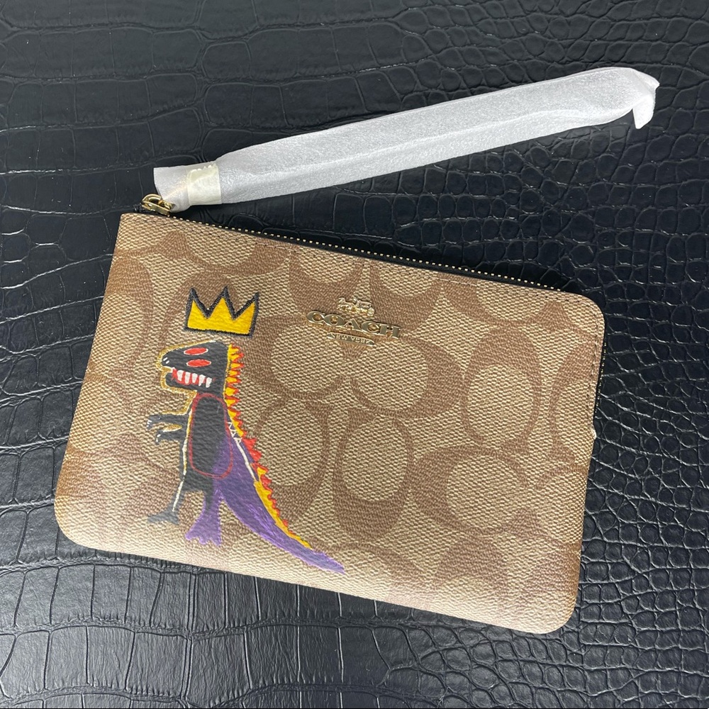 Coach X Jean-Michel Basquiat Corner Zip Wristlet